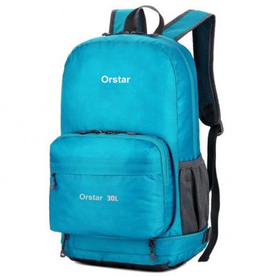 Faltbar Wasserbeständig Tagespackung Unisex-zusammenklappbarer Rucksack 30L Leichte Wanderabhängige Tasche