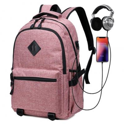  USB Charge Port Computer Bag Daily Backpack Headphone Jack Wholesale Men Women Laptop Backpack - ORSTAR 